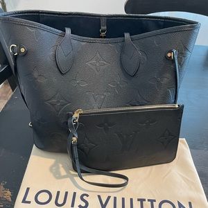 Louis Vuitton Neverfull MM Monogram Empreinte Leather 🖤
